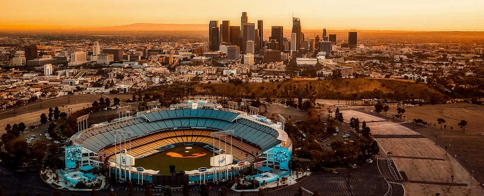 Los Angeles and Dodgers stadium